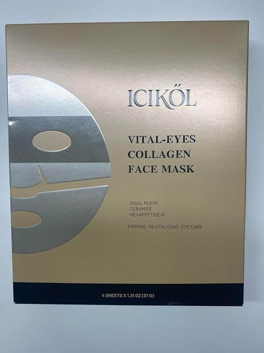 Collagen Face Mask - Acne Face Mask with Centella & 243Da Collagen for Soothing & Hydrating - Overnight Sheet Masks Skincare Gifts for Women - CICA Power - Pore Minimizer - All Skin, 4EA (Gold)