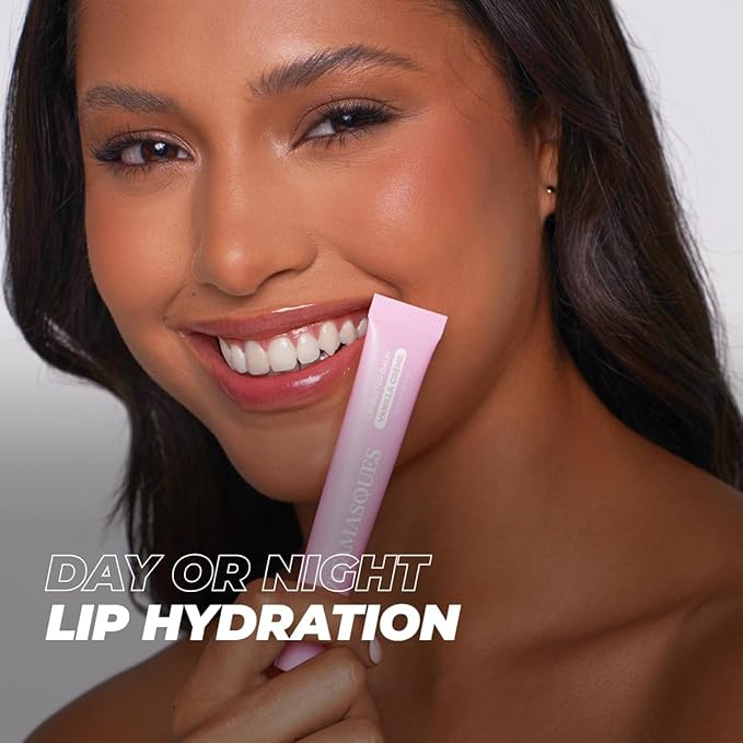 Vitamasques Lip Butter Balm Vanilla Creme, Korean Lip Balm - Peptide Lip Treatment - Lip Balm Hydrating - Light Tinted Lip balm - Made in Korea - 0.33 fl.oz