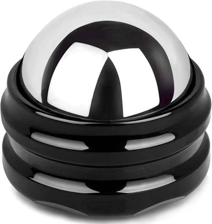 Stainless Steel Massage Roller Ball - Ice Therapy for Muscle Pain Relief, Sore Muscles, and Tension Alleviation Cold & Hot Therapy for Back, Shoulders, Legs, and Calves Myofascial Release Tool