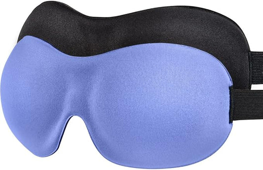 Sleep Mask Invisible Alar Deep Orbit 3D Eye Mask Ultra Lightweight & Comfortable Sleeping Mask for Travel, Nap Shift Works Black & Lavender