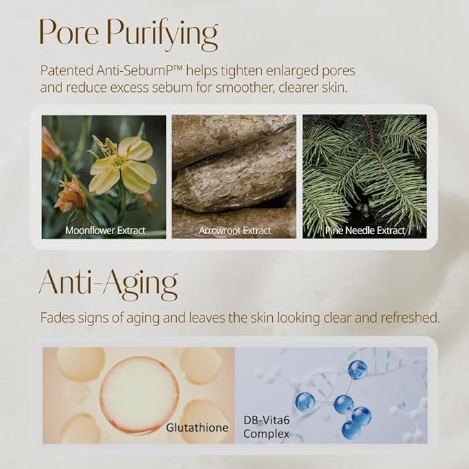 hetras. Mega Bubble Cleansing Foam 7.4 oz. 2 Pack – Deep Pore Facial Cleanser with Glutathione & Vitamn C,E - Gentle Hypoallergenic Moisturizing Wash for Sensitive Skin - Korean Skincare