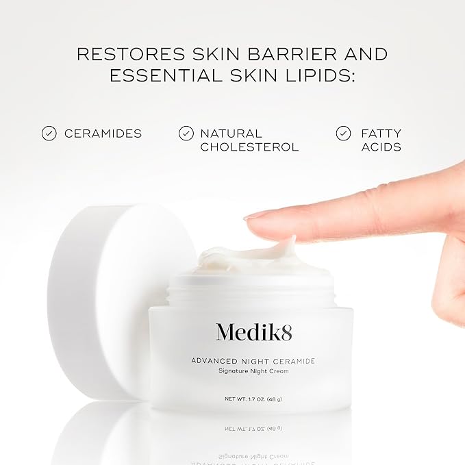 Medik8 Advanced Night Ceramide - Signature Anti Aging Night Cream for Face - Face Moisturizer with Skin Tightening Ceramides and Antioxidants - 1.7 oz