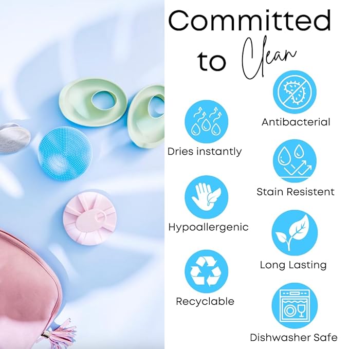 Skincare Essentials Kit - 4 Piece Bundle Pack - Face and Body Silicone Spa Accessory - Essential Beauty Set for Teen Girls Blush Pink