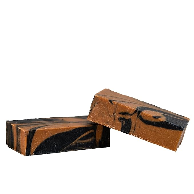 Live Bearded All-Natural Bar Soap for Men, 3-Pack of 5 oz - Made in the USA - Exfoliates and Moisturizes - Charcoal, Pumice, Shea Butter | 1880 Scent - Bourbon, Bitters, Citrus