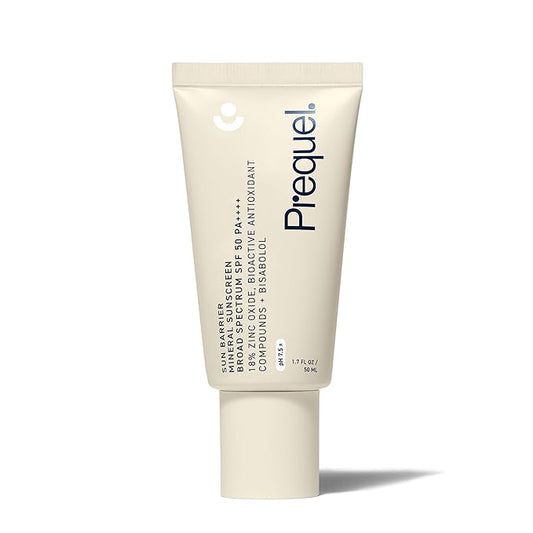 Skin Sun Barrier Mineral Sunscreen SPF 50. PA++++ Broad Spectrum Zinc Oxide Sunblock with Semi-Transparent Lightweight Texture. Moisturizing UV Defense for Face. Travel Size, 1.7oz