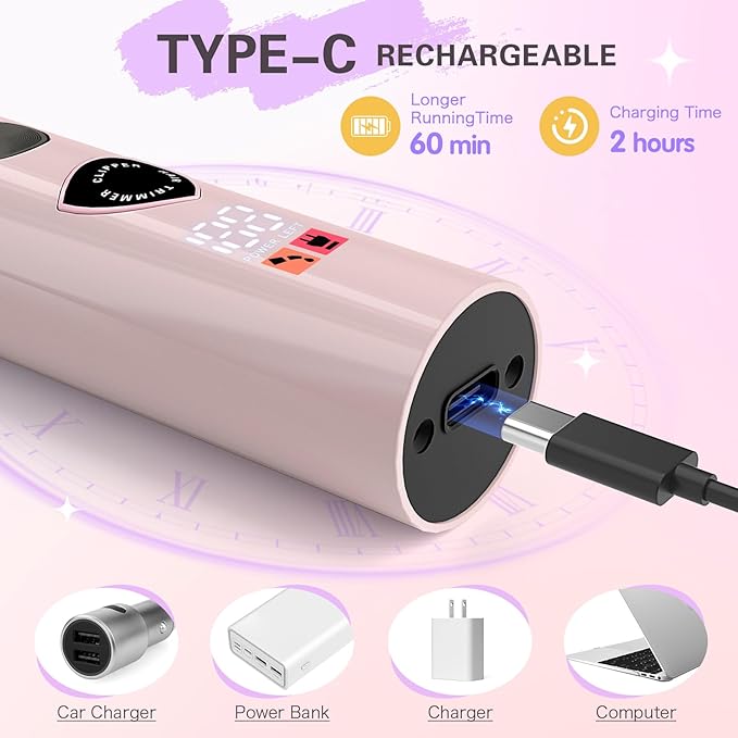 Women Bikini Trimmer - 3 in 1 Easy Cleaning Electric Razors for Women, 5V Rechargeable Pubic Hair Bikini Shaver, Waterproof Wet Dry Hair Remover & Trimmer for Underarm Leg Arm Body Face