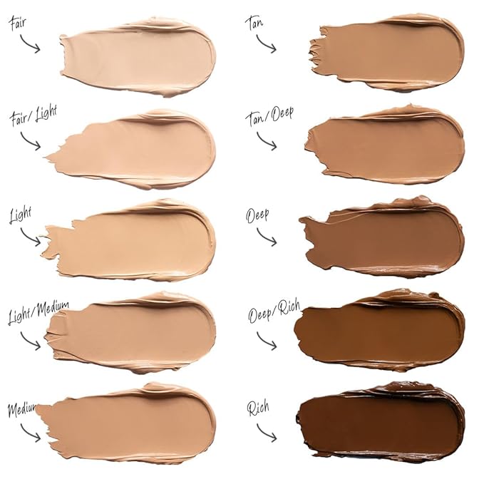 Doll 10 TCE Liquid Filter – CC Cream - Liquid Foundation - Lightweight Tinted Moisturizer & Skin Tint - Blurs Pores & Fine Lines - Vegan - Clean Makeup - [Tan/Deep] - 30 Day Supply