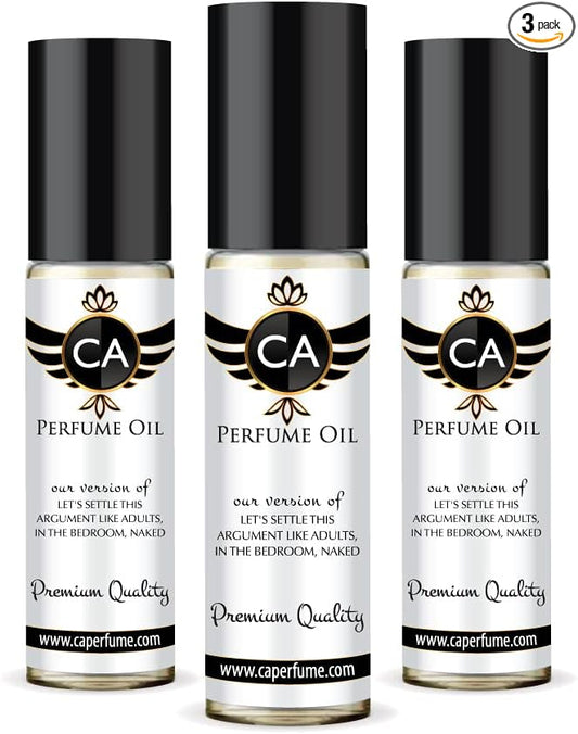 CA Perfume Club Impression of By Kln Let's Settle This Argument Like Adults, In The Bedroom, Naked For Women & Men Replica Fragrance Body Oil Dupes Alcohol-Free Aromatherapy Roll-On 0.3 Fl Oz-X3