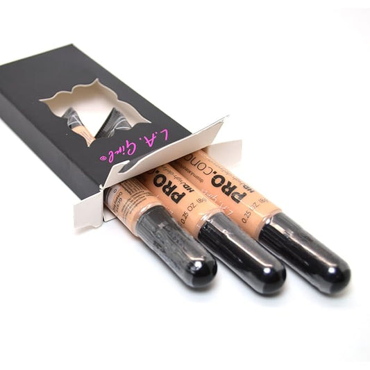 LA Girl Pro Concealer 3 x GC973 Creamy Beige HD. High Definition Liquid Concealer + FREE EARRING