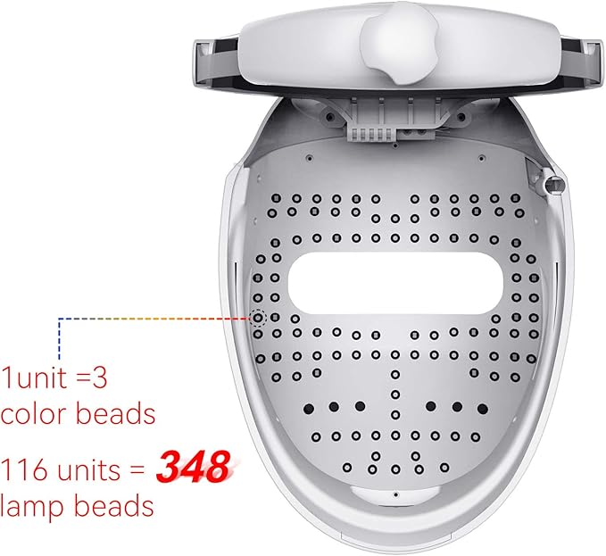 Nualux Red Light Therapy Led Facial Mask-Photons Facial Skin Care Machine LED Beauty Mask Therapy Machine -HK207