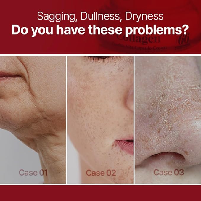 Collagen Double Vita Face Cream — K-Beauty Collagen & Vitamins Moisturizer for Glowing, Bouncy Skin, Fast-Absorbing & Non-Sticky, Hydrating Anti-Aging Face Cream, 1.7oz