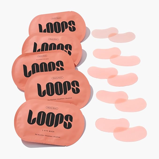 LOOPS WEEKLY RESET - Rejuvenating Hydrogel Eye Mask Kit - Hydrate, Nourish and Help Reduce Wrinkles for Refreshed Eyes - Reduces Signs of Puffiness - For Resilient-Looking Skin - 5 Pc