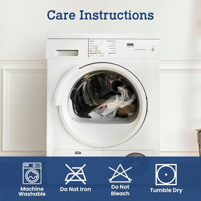 Casa Lino 100% Cotton Bath Mat Set of 2 (NOT A Rug) - 34" x 22" Bathroom Floor Towels - Machine Washable, Soft, Highly Absorbent & Quick Dry Bath Floor Towel (Navy)