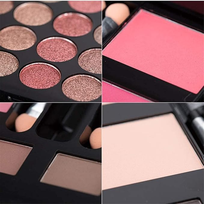194 Colors Eyeshadow Makeup Palette, Makeup Palette Set with Eyeshadow Blusher Eyebrow Powder Mirror Applicators, All in One Makeup Eye Shadows Cosmetics Gift Kit