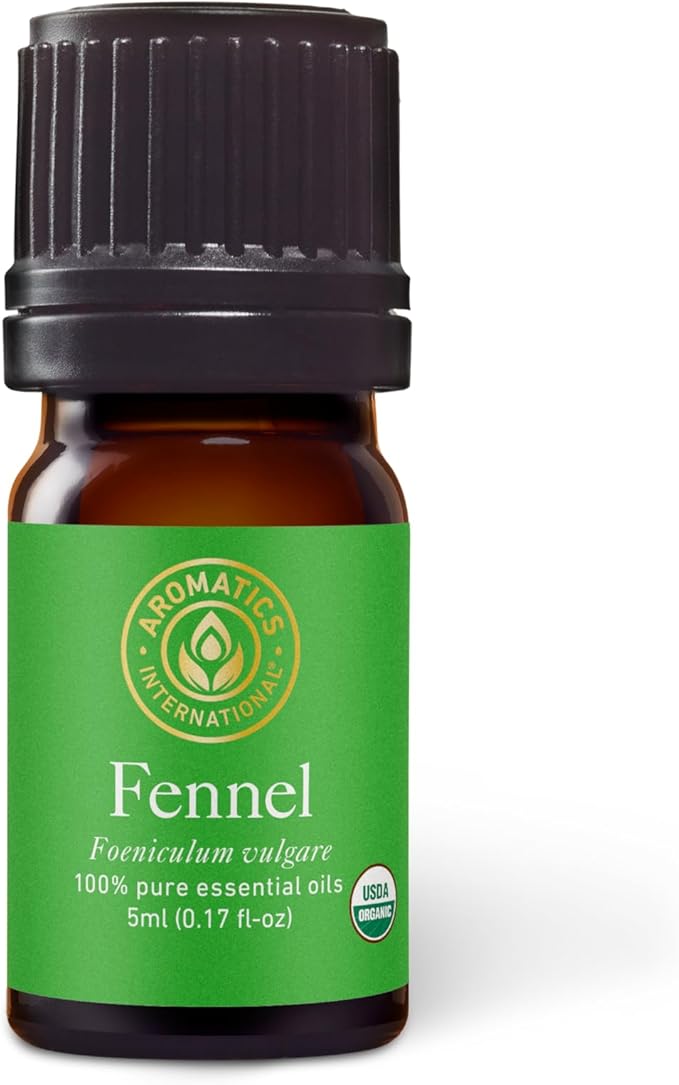 Aromatics International Premium Organic Fennel Sweet Essential Oil 5ml | 100% Pure Essential Oil for Diffusion & Aromatherapy