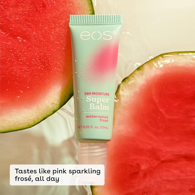eos 24H Moisture Super Balm- Watermelon Frosé, Lip Mask, Day or Night Lip Treatment, Made for Sensitive Skin, 0.35 fl oz (Pack of 2)