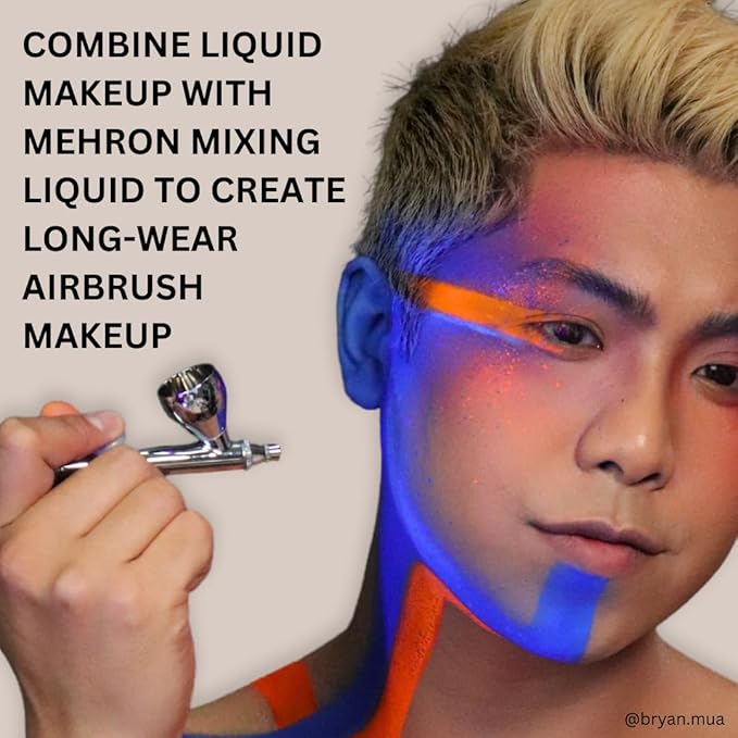 Mehron Makeup Liquid Makeup | Face Paint and Body Paint Perfect for Halloween, Cosplay I Air Brush Compatible 4.5 oz (133 ml) (Blue)