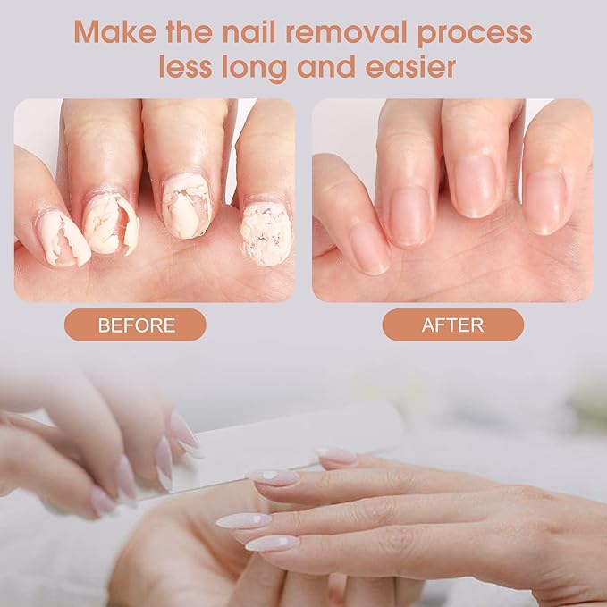 Gel Nail Polish Remover Gel Polish Remover 2 Packs Easily & Safely Professional Gel Remover For Nails in 3 Minutes No Soaking or Wrapping Gel Nail Remover 15ml