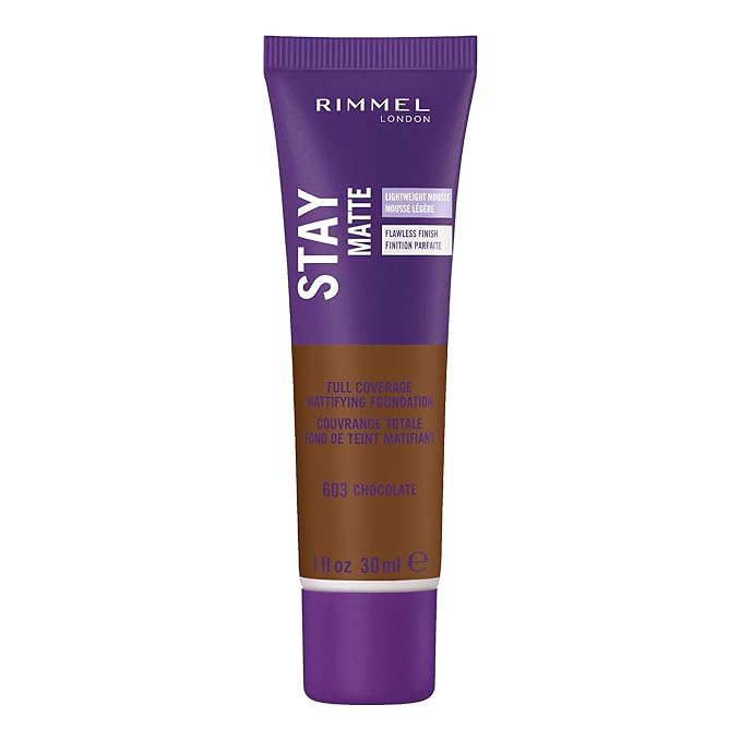 Rimmel London Stay Matte Liquid Mousse - 305 Buff - Foundation, Lightweight, Shine Control, Oil-Free, 1oz