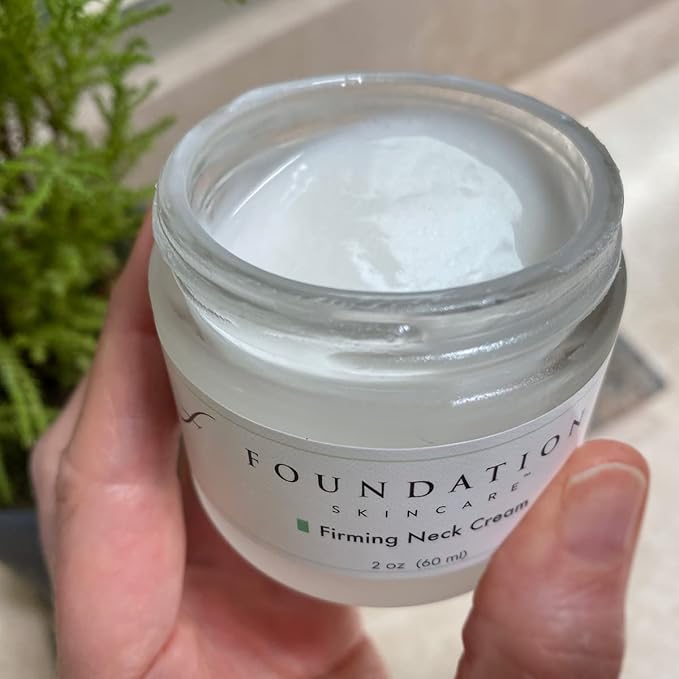 Foundation Skincare Firming Neck Cream - Firms, Strengthens, & Hydrates Crepey Skin for a More Youthful-Looking Neck & Décolletage - with Peptides & Natural Moisturizing Agents - 2 Oz