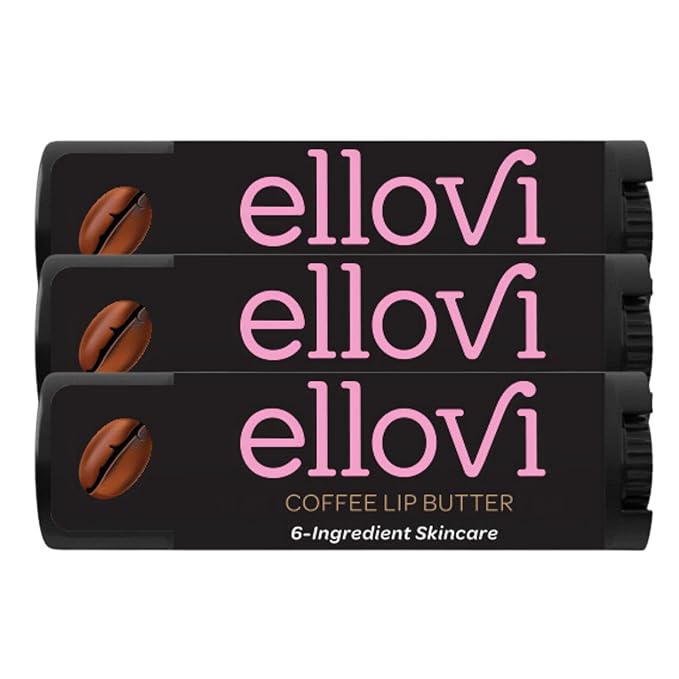 Natural Lip Butter Lip Balm - Coffee - Pure Enough to Eat - Made With Just 6 Vegan Ingredients - 100% Natural & Organic Moisturizing Lip Care for All Day Hydration (3-Pack)
