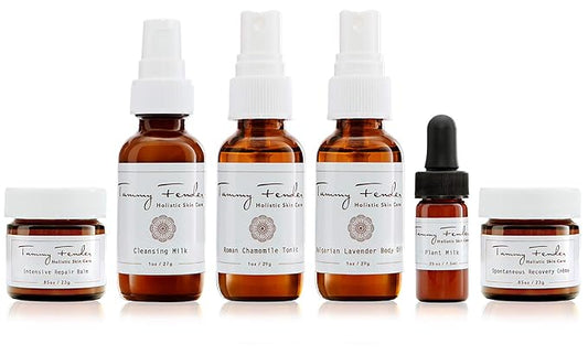 Natural Sensitive/Dry Skin Treatment Kit | Organic, Cruelty-Free, Non-Toxic | Replenish, Hydrate, + Soothe, Best for Dry and Sensitive Skin (6 Piece Set)