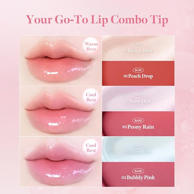 MILKTOUCH Dew Stain Sheer Lip Gloss (02 Bubbly Pink, 0.14 Fl Oz (Pack of 1))