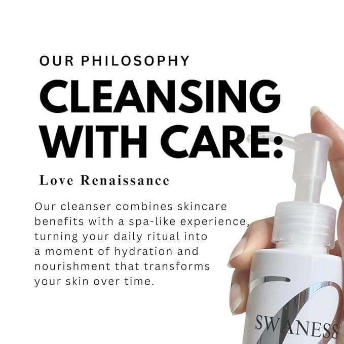 SWANESS Clear Oil, Japanese Premium Skincare Oil Cleanser – Anti-Aging Makeup Remover & Massage with Rice Power for Deep Pore Cleansing, Waterproof Mascara, Sunscreen & Radiant Skin