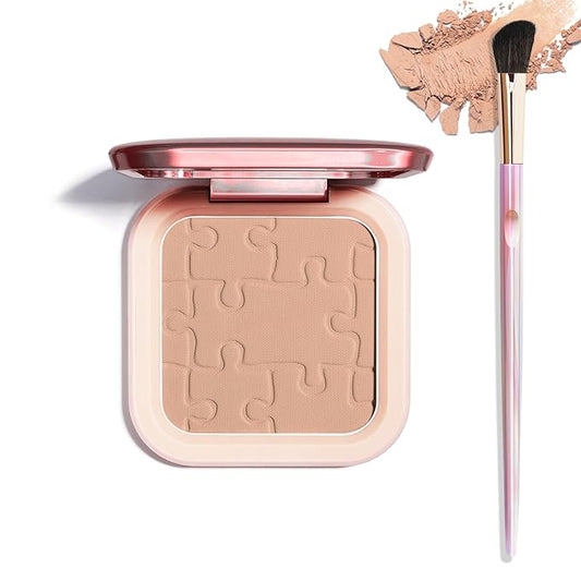 Contour Palette with Brush, Cream Contour Powder Palette Bronzer Powder Matte Bronzer Palette Cool Toned Contour Kit with Mirror for Face Sculpting Contour Makeup (#C02 Soft Brown)