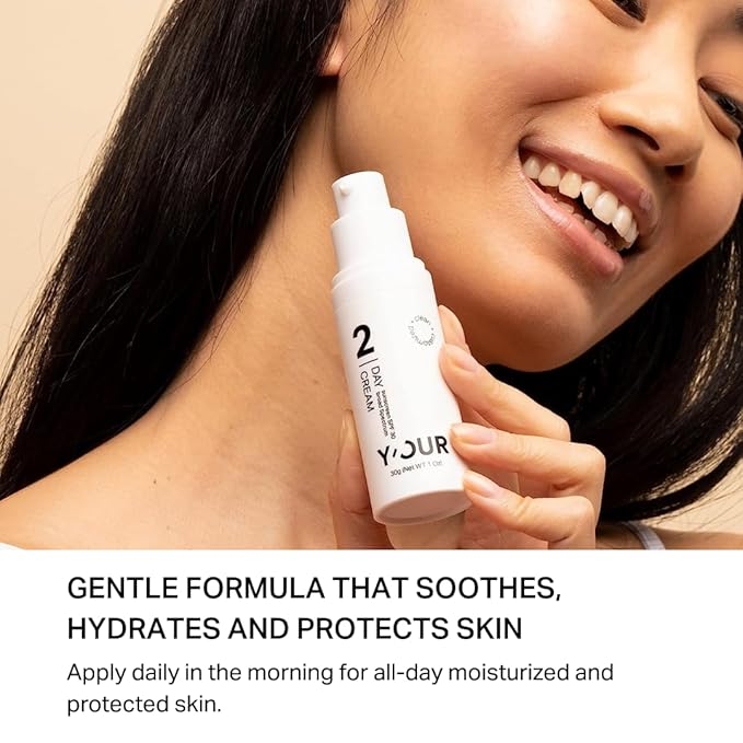 Y’OUR Soothing Day Cream- Daily Facial Moisturizer SPF30 with Vitamin C, Lightweight & Reduce Acne Scar, Non Comedogenic, For Acne Prone Skin, 1.oz