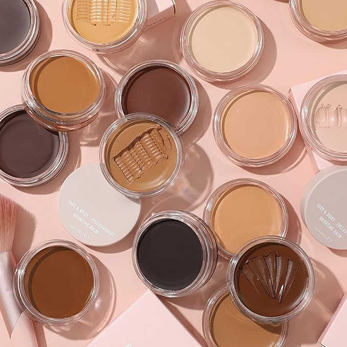 Kaely Cream Pot Concealer Full Coverage Set,Conceal Brighten Dark Circles,under Eye Brightener Color Correcting Concealer,Waterproof Foundation Palette with Brush,corrector de ojeras,Vegan Makeup,05
