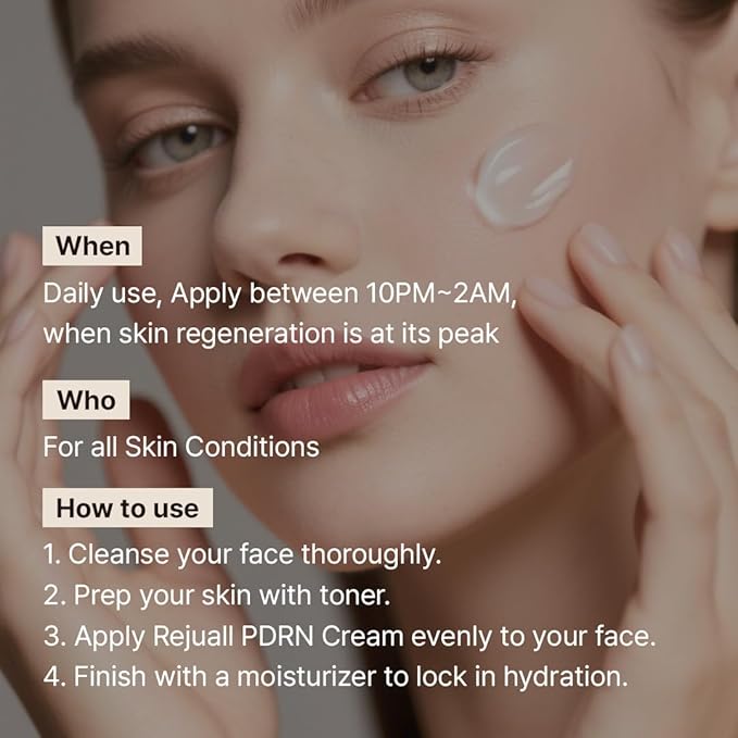 Dr. Reju-All Advanced PDRN Rejuvenating Cream 0.7oz (20g) | 99% Purity PDRN Salmon DNA, Collagen Gel Skin Repair Cream with Hyaluronic Acid & Niacinamide for Glass Skin | Night Routine Korean Skincare