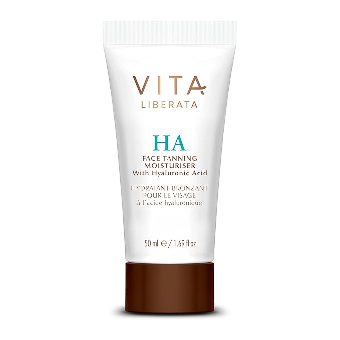 VITA LIBERATA Face Tanning Moisturizer with Hyaluronic Acid - Nourishing, Ultra Hydrating Moisturizer, For a Sun-Kissed, Radiant Glow, Customizable Tan, Fades Evenly, 50ml / 1.69 fl oz
