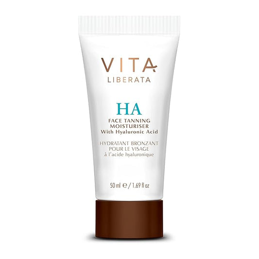 VITA LIBERATA Face Tanning Moisturizer with Hyaluronic Acid - Nourishing, Ultra Hydrating Moisturizer, For a Sun-Kissed, Radiant Glow, Customizable Tan, Fades Evenly, 50ml / 1.69 fl oz
