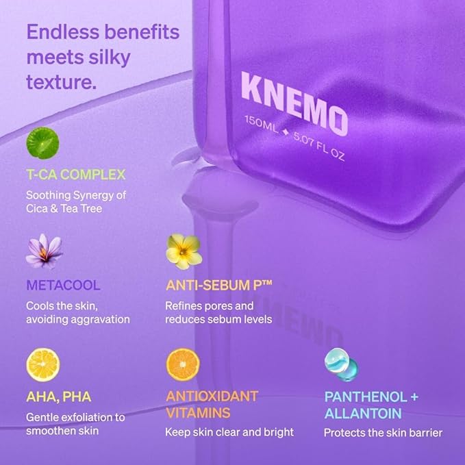 Square One Soothing Toner for Sensitive Skin with Calming CICA, Tea Tree, Anti-Sebum, Antioxidants, AHA, PHA, Niacinamide, Vegan, Cooling, Fragrance-Free | 5.07 fl oz ✦ 150ml