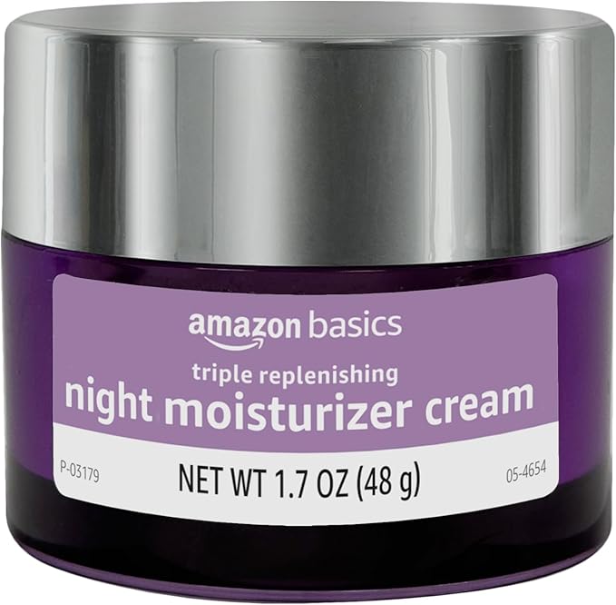 Amazon Basics Triple Replenishing Moisturizer, Night Cream, 1.7 Ounces, 1-Pack