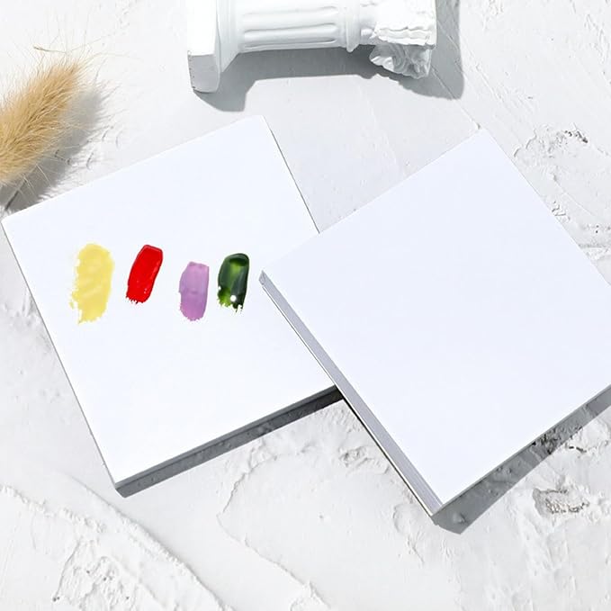 50 Sheets Disposable Nail Polish Palette Paper Nail Art Mixing Palette Papers Portable Waterproof Nail Art Makeup Palette Nail Gel Mixing Tool with Nail Palette Stirring Rod (50pcs)