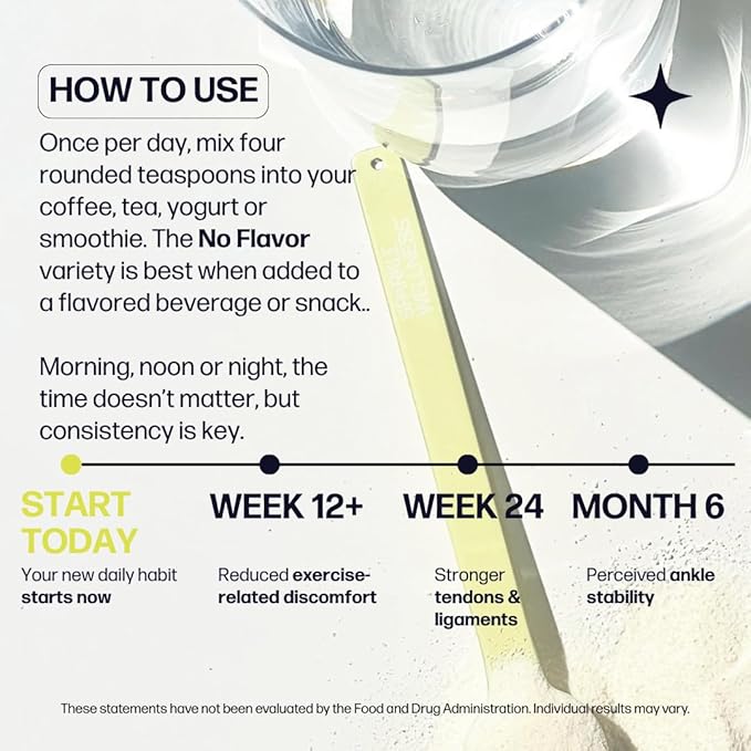 Sparkle Wellness FORTIGEL & TENDOFORTE Collagen Peptides | Collagen Powder with Calcium Ascorbate Vitamin C to Support Joint Mobility, Tendon & Ligament Health | Joint Boost (No Flavor) [30-Serves]