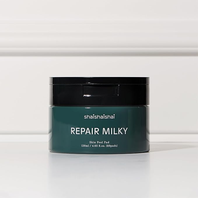 REPAIR MILKY Skin Peel Toner Pads, Gentle Exfoliating Toner Pads with PHA 2% & Vegan Formula, Rice Toner, Prequel Skincare, Korean Skincare, 60 pads