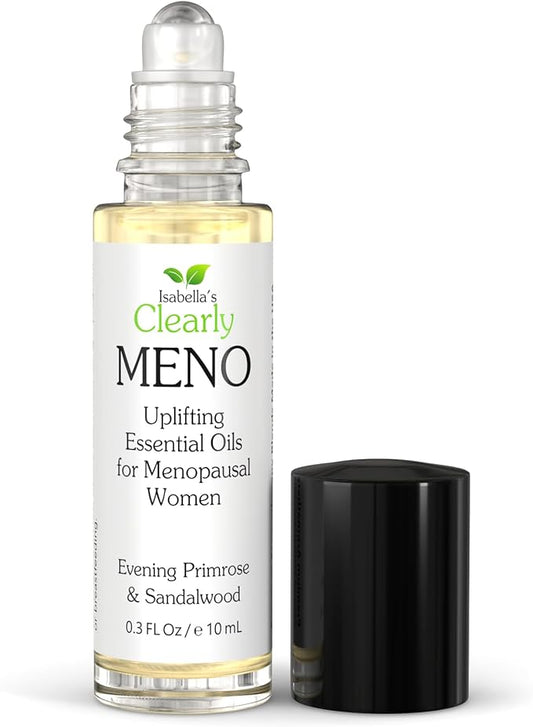 MENO Essential Oil Roll-On for Women | Natural Aromatherapy for Mood, Drive, and Balance with Evening Primrose, Clary Sage, Sandalwood, and Flax Seed
