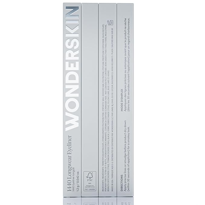 Wonderskin Eyeliner Pencil, 1440 Longwear Blue Glitter Eyeliner Pencil - Waterproof, Sharpenable & Smudge Proof