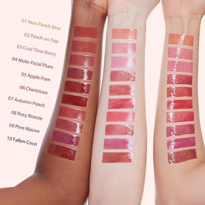 MILKTOUCH Jelly Fit Lip Tint (04 Mute-Ficial Plum) with Cooling Plumping Effect and Water-Based Non-Sticky Texture | Long Lasting Korean Beauty Lipstain Tinted Gloss Oil Brown K Makeup