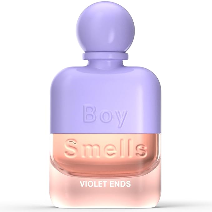 Boy Smells Violet Ends Eau de Parfum – Violet, Rhubarb, Black Tea and Incense Scent – Earthy Powdery Floral Perfume – Body Fragrance for Everyday Use – Signature Glass Spray Bottle – 50ml