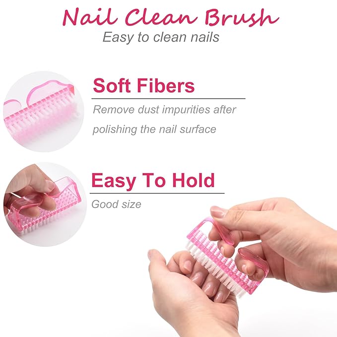 Gel Nail Polish Remover Tools Kit, with 10 Pcs Nail Clips, 400 Pcs Lint Free Nail Wipes, Nail Files 100/180, Buffer Block 400/4000, Nail Brush, Cuticle Pusher, Cuticle Peeler (Pink)