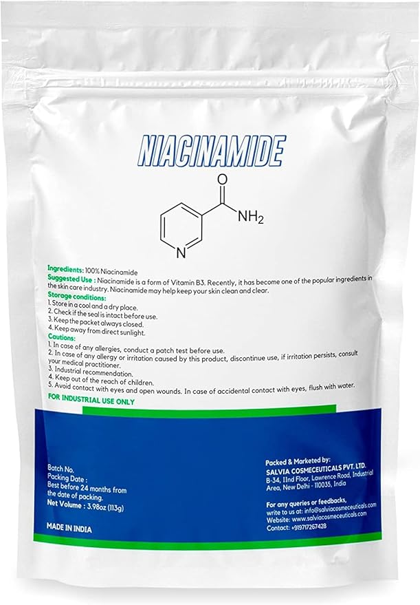 Niacinamide -3.9oz Pure Niacinamide Powder, Niacinamide Powder Cosmetic Grade, DIY Niacinamide Powder for Serum & Cream- Pack of 2