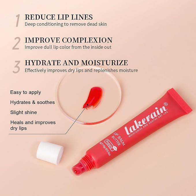 Lip Butter Balm, Day/Night Hydrating Lip Mask, Moisturizing Lip Balm Butter, Ultra-Nourishing Lip Care Moisturizer, Lip Butter Gloss Shine Lip Glow Oil Makeup#3 Brown Sugar