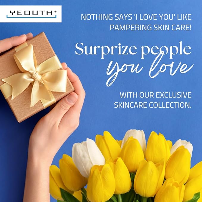 YEOUTH Skin Care Set: Hyaluronic Acid Serum with Vitamin C, Face Toner, Face Moisturizer, Skincare Kit for Hydrating and Smooth Looking Skin, Facial Kit 3-Piece