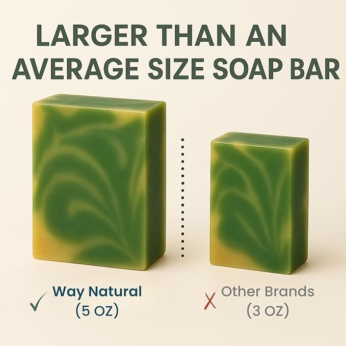 Eucalyptus Spearmint Soap Bar - Goat Milk Soap for Men & Women - Natural, Handmade w/Real Milk - Dry Skin, Hands/Body - Premium, Gentle, No Dyes - (1, Large, 5oz)