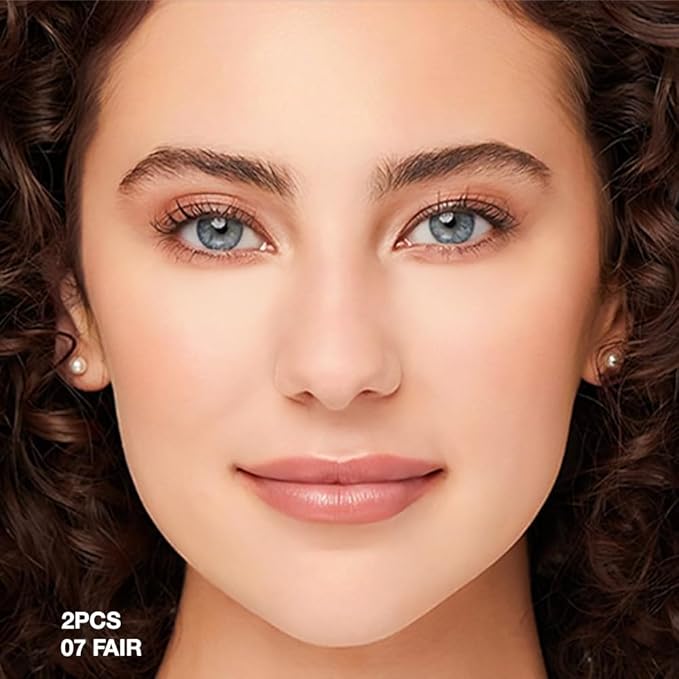 evpct 2Pcs under Eye Corrector Brightener Concealers for Older Women Dark Circles, under Eye Cream Pot Concealer Full Coverage Peach Color Corrector Makeup, Nourishing Waterproof, 07# Fair