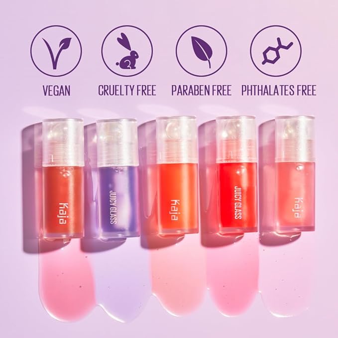 Kaja Lip Plumping - Juicy Glass 03 Apricot Allure | Hydrating, Feel Plumped and Lightweight with Vitamin Tree Fruit Oil, Vegan, Cruelty-Free, Clear Tint Stain Shine Gloss Plumper, Long Lasting